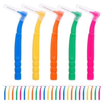 Abaodam 30Pcs Orthodontic Interdental Brushes Multi-Color Manual Tooth Cleaners for Braces and Tight Teeth Gaps Oral Care Tools Portable Dental Picks