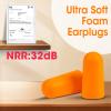 AZEN 600 Pairs Ear Plugs, NRR 32dB Soft Foam Ear Plugs for Sleeping Noise Cancelling, Earplugs for Concerts Shooting Swimming Noise Reduction,Individually Wrapped (Orange) view 2