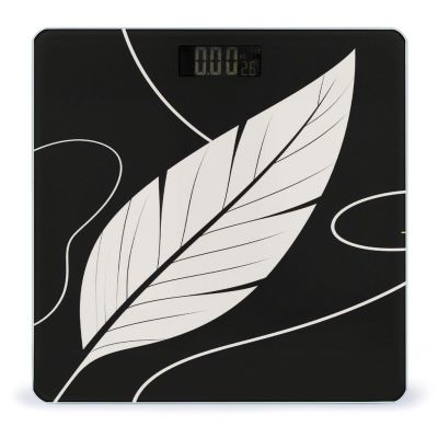 Aesthetic Leaf Bathroom Scale for Body Weight Bathroom Digital Electronic Weighing Scale with Back Lit LED Display Sturdy Tempered Glass Weight Watchers Scales 400lb