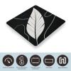 Aesthetic Leaf Bathroom Scale for Body Weight Bathroom Digital Electronic Weighing Scale with Back Lit LED Display Sturdy Tempered Glass Weight Watchers Scales 400lb view 3