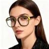 AOOLIA Oversized Aviator Reading Glasses for Women Men, Square Frame Blue Light Blocking Eyeglasses Reader, Computer Eyewear (Black, 2.75, x) view 4