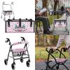 Jrysaedy Valentine's Day Rallator Walker Accessories for Walkers Dawrf Rollator Walker Seat Cushion and Backrest Cover with Storage Bag, 3PCS Universal Fit Walker Accessories view 2