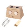 ZDOYUN Moxa Box Wood Care Health Moxibustion Box Device Smoke Portable Smoke Filter Moxa Stick Burner Holder Kit(2 Holes) view 1