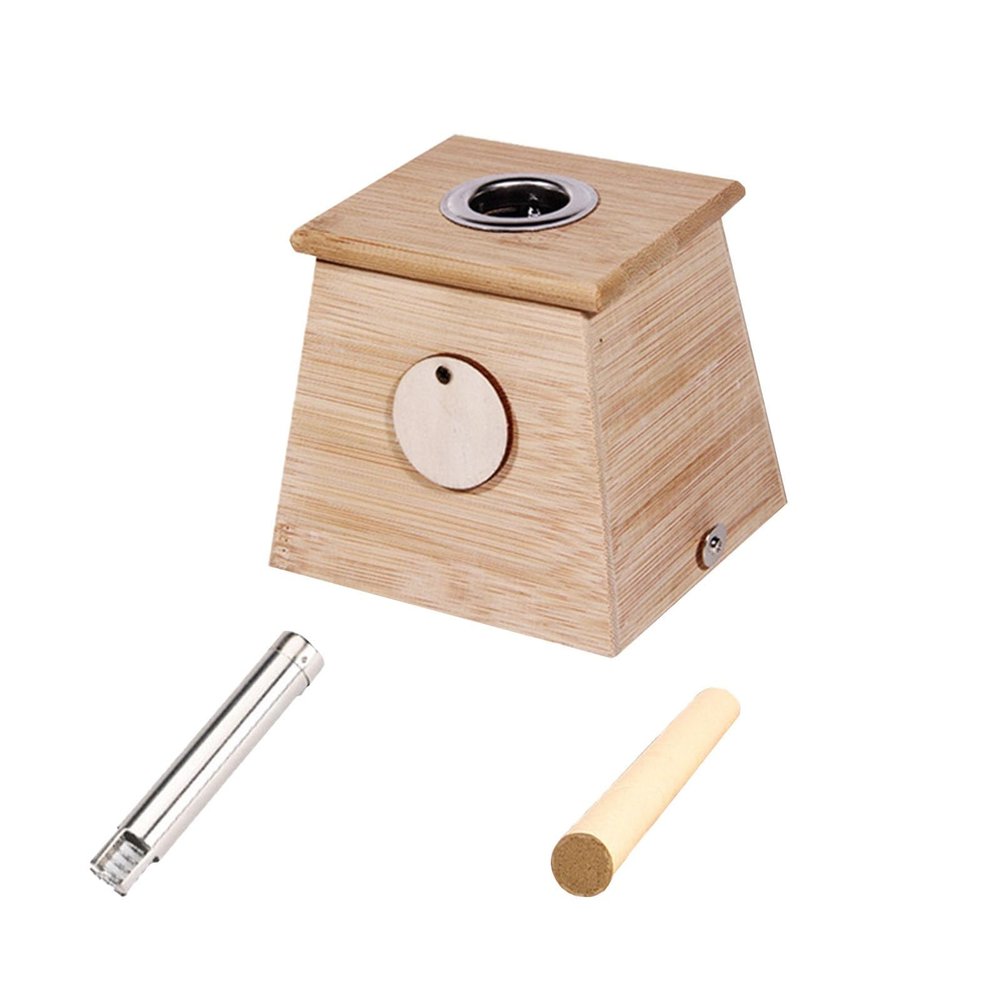 ZDOYUN Moxa Box Wood Care Health Moxibustion Box Device Smoke Portable Smoke Filter Moxa Stick Burner Holder Kit(1 Hole)