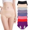 ASHPWD 8Pcs Leakproof Ladies Underwear, Leak Proof Panties for Women Over 60, Washable Incontinence Underwear Comfort (8PCS,4X-Large) view 1