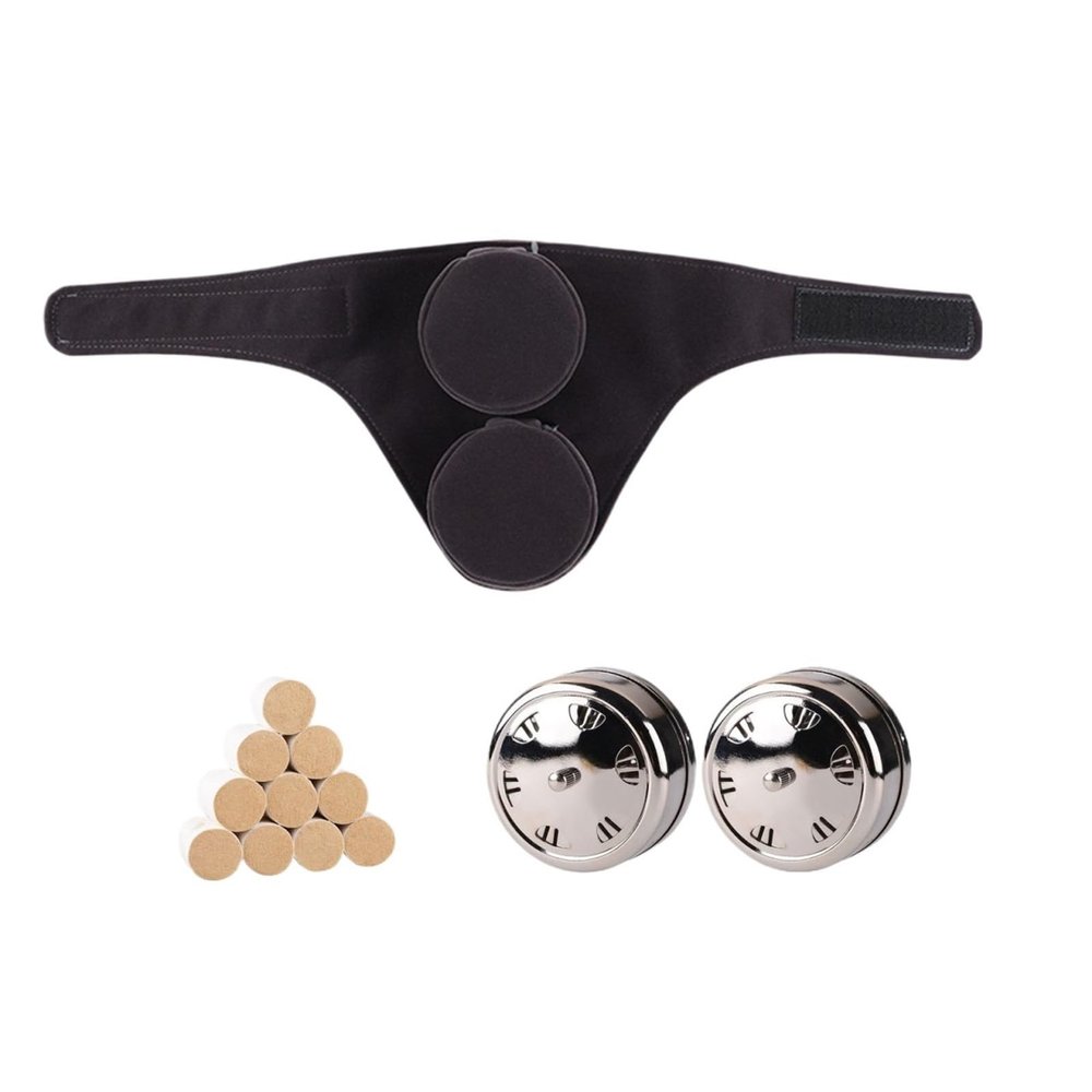 ZDOYUN Mugwort Moxa Box Copper Relax Care Moxibustion Box Burning Heating Waist Tool Smoke Portable Moxa Stick Burner Holder(Neck Double)