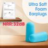 AZEN 600 Pairs Ear Plugs, NRR 32dB Soft Foam Ear Plugs for Sleeping Noise Cancelling, Earplugs for Concerts Shooting Swimming Noise Reduction,Individually Wrapped (Lake Blue) view 2