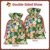 AACPPB Colorful Dense Flower Cluste Print Drawstring Gift Bags Various Sizes Perfect For Gifts Bulk Plastic Packaging Bags view 3