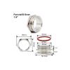 Weldless Bulkhead Tri Clamp Connector - 1.5" & 2" Sanitary SS304 for Homebrew Kettles and Water Tanks - 1pc(2in) view 3