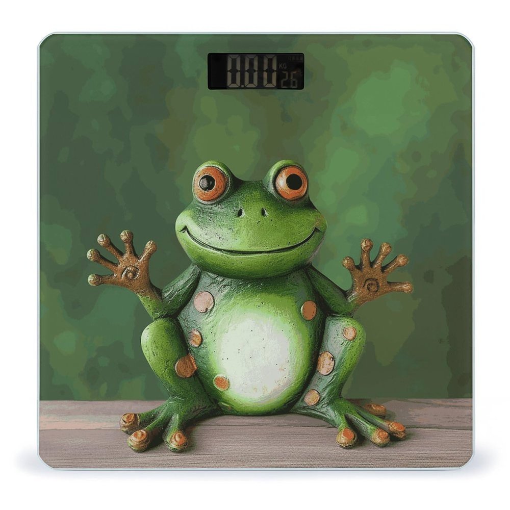 Welcome Frog Bathroom Scale Ultra-Bright Liquid Crystal Screen Weight Scale Accurate Bathroom Body Scales for Body Weight Bathroom Pet Home Bedroom Gift-Giving