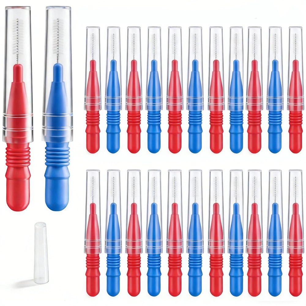 Cmzxc Interdental Brush,Toothpick Tooth Flossing Head Oral Dental Hygiene Brush, Tooth Cleaning Tool(50 Count)
