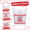 100 Pcs I Do BBQ Plastic Cups 16 oz BBQ Summer Rustic Barbecue Disposable Plastic Cups Coral Clear Cocktail Glasses for Wedding Bridal Shower Bachelorette Party Beach Beverage Drinking Party Supplies view 3