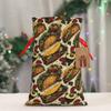 Fuzquwu Taco (1) Pattern Christmas Gift Bag, Drawstring Gift Bags For Holidays, Birthday, Party Favors With Kraft Paper Tag view 4