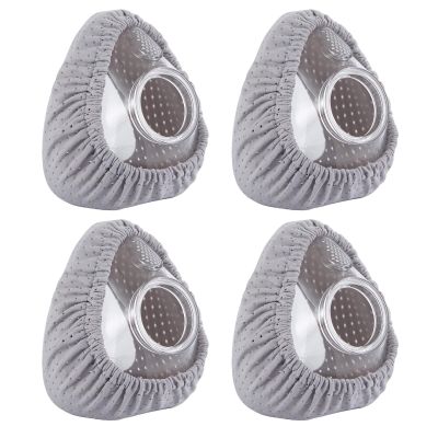 4-Pack Mask Liners, Breathable Mesh Fabric Mask Covers Compatible with Most Size F20 Full Face Masks, Mask Cushion Reduce Irritation and Air Leaks,Absorb Facial Oils and Moisture (Gray)