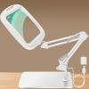 10X 30X Extra Large Magnifying Glass with Light and Stand,7-inch Lighted Magnifier,5 Color Modes Stepless Dimmable,Rectangle Hands-Free Magnifying Glass Desk Lamp for Reading Craft Hobby Close Work WB view 1