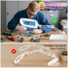 10X 30X Extra Large Magnifying Glass with Light and Stand,7-inch Lighted Magnifier,5 Color Modes Stepless Dimmable,Rectangle Hands-Free Magnifying Glass Desk Lamp for Reading Craft Hobby Close Work WB view 3