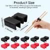 10 PCS Chopstick Helper, Reusable Chopstick Trainer with Hinges, Training Chopsticks for Many Age Adult Beginner Trainers Learner Practice (Black, Red) view 2
