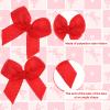 100PCS Mini Red Bows, Mini Satin Ribbon Bows, Small Red Bow, Tiny Bow for DIY Crafts, Sewing, Gift Wrapping, Wedding, Birthday, Christmas, Party, Scrapbooking and Decorations (2.2x2.2cm) view 3