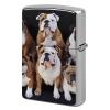 English Bulldogs Lighter Case Classic Pocket Lighter Cover Windproof Flip-Top Metal Lighters Sleeve Double-Sided Lighters Covers for Men Women view 1