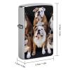 English Bulldogs Lighter Case Classic Pocket Lighter Cover Windproof Flip-Top Metal Lighters Sleeve Double-Sided Lighters Covers for Men Women view 2