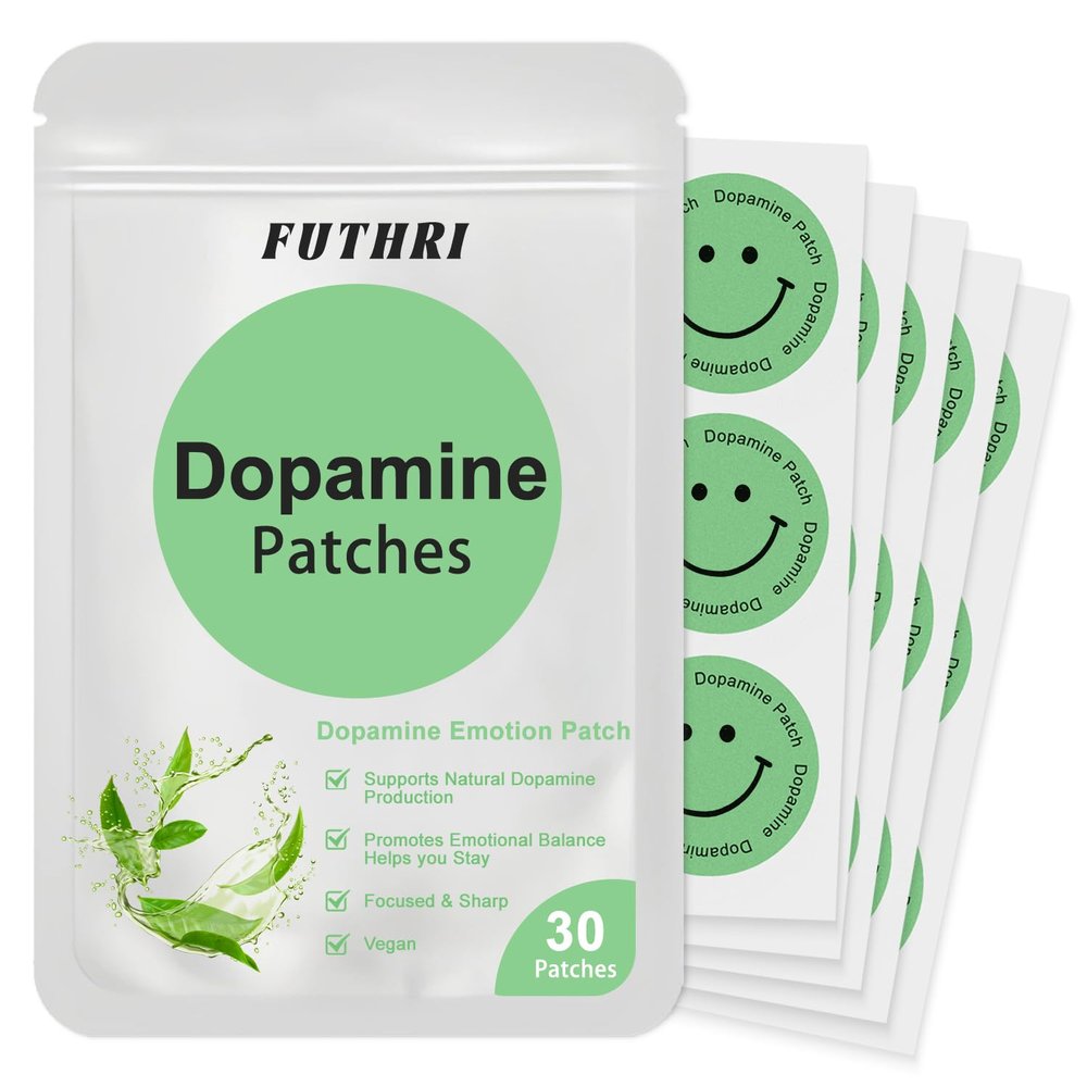 FUTHRI Dopamine Patches Extra Strength,Vegan, 30 Count | Mood Boost & Positivity Support | Mood Support Patches for Daily Mental Wellness, Supports Dopamine & Serotonin Balance for Women & Men
