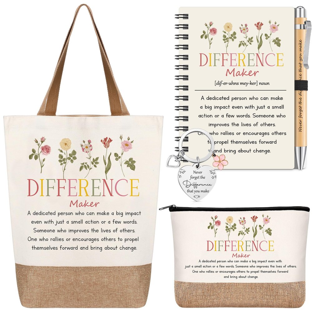 Motipuns 5 Pcs Employee Appreciation Gifts for Coworkers Chaos Coordinator Thank You Gift Women Teacher Friends Leaders(Difference Maker)