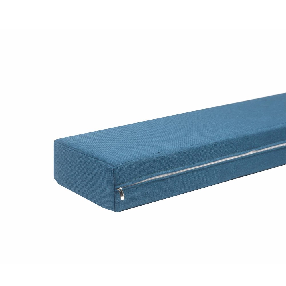 Mozzeilee Gap Filler for Headboard Space Bed Seam, Mattress Extender Memory Foam Wedge Pillow with Multiple Sizes, Removable Cover (78x4x7.8inch,Blue)