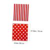 MUCKLILY 6Pcs Classic Waterproof Wrapping Paper Set, Nordic Style Birthday Wrap Sheets Blue, Red, Pink Stripes and Polka Dots, DIY Paper Wrappers for Present Packaging and Party Decorations view 2