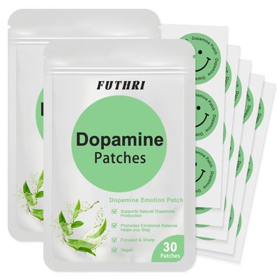 FUTHRI Dopamine Patches 60 Count,& Positivity Support, Extra Strength Plant-Based Formula, Vegan Mood Support Patch for Daily Mental Wellness