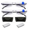 2026 New Auto Focus Glasses Self Adjusting,Intelligent Dual Focus Glasse,Precision Vision Aid Glasses (Silver*2,+200) view 1