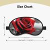 Black and White Red Rose Sleep Mask for Side Sleeper Blackout Eye Masks for Women Men Blindfold Mask Side Sleeper Eye Cover for Sleeping Nap Blackout Eye Shade Cover for Travel view 2
