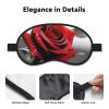 Black and White Red Rose Sleep Mask for Side Sleeper Blackout Eye Masks for Women Men Blindfold Mask Side Sleeper Eye Cover for Sleeping Nap Blackout Eye Shade Cover for Travel view 3