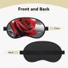 Black and White Red Rose Sleep Mask for Side Sleeper Blackout Eye Masks for Women Men Blindfold Mask Side Sleeper Eye Cover for Sleeping Nap Blackout Eye Shade Cover for Travel view 4