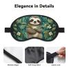 Adorable Sloth Sleep Mask for Side Sleeper Blackout Eye Masks for Women Men Blindfold Mask Side Sleeper Eye Cover for Sleeping Nap Blackout Eye Shade Cover for Travel view 3