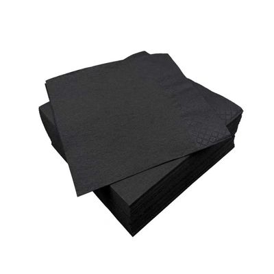 Softure Cocktail Napkins, Beverage Napkins, 1000 Count 2-Ply Black Napkins Disposable, 5" x 5" Folded Paper Napkins Bulk Beverage Napkins for Dinner Wedding Bar Party and Everyday Use
