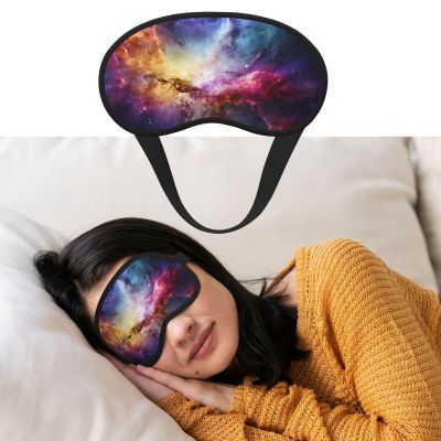 Nebula and Galaxy in The Universe Sleep Mask for Side Sleeper Blackout Eye Masks for Women Men Blindfold Mask Side Sleeper Eye Cover for Sleeping Nap Blackout Eye Shade Cover for Travel
