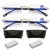 2026 New Auto Focus Glasses Self Adjusting,Intelligent Dual Focus Glasse,Precision Vision Aid Glasses (Gold*2,+110) view 1
