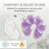 Breast Therapy Packs for Nursing Moms - Reusable Hot & Cold Gel Pads with Soft Washable Covers, Comfort Relief for Engorgement, Milk Flow Support, Breastfeeding & Pumping Essentials Purple view 2