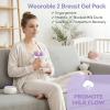 Breast Therapy Packs for Nursing Moms - Reusable Hot & Cold Gel Pads with Soft Washable Covers, Comfort Relief for Engorgement, Milk Flow Support, Breastfeeding & Pumping Essentials Purple view 3