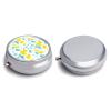 Rubber Ducks in Soap Bubbles Pattern Circular Medicine Box with Three Compartments Inside view 3