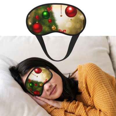 Merry Christmas Sleep Mask for Side Sleeper Blackout Eye Masks for Women Men Blindfold Mask Side Sleeper Eye Cover for Sleeping Nap Blackout Eye Shade Cover for Travel