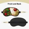 Merry Christmas Sleep Mask for Side Sleeper Blackout Eye Masks for Women Men Blindfold Mask Side Sleeper Eye Cover for Sleeping Nap Blackout Eye Shade Cover for Travel view 4