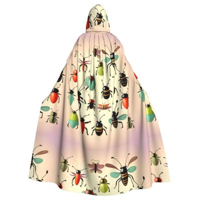 zhanglutian Cartoon Small Insects Hooded Cape For Adults, Suitable For Home And Outdoor Use, Windproof And Warm, Unisex.