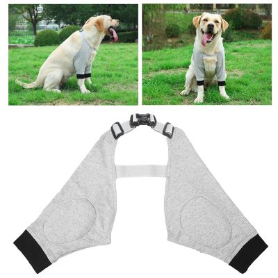 Rengue Adjustable Comfortable Dog Leg Brace Dog Elbow Brace, Soft Breathable Adjustable Support Sleeve for Injury Recovery with Buckle Design, for Arthritis Osteoarthritis and (L)