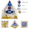 12 Zodiac Signs Cancer Crystal Pyramid Globe with Clear Quartz Healing Stones and Glitter, Pyramid for Positive Energy, Lucky, Handmade Zodiac Themed Gifts for Its Lovers, Birthday Gifts (Cancer) view 3
