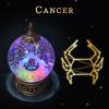 12 Zodiac Signs Cancer Crystal Pyramid Globe with Clear Quartz Healing Stones and Glitter, Pyramid for Positive Energy, Lucky, Handmade Zodiac Themed Gifts for Its Lovers, Birthday Gifts (Cancer) view 4