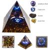 12 Zodiac Signs Capricorn Crystal Pyramid Globe with Garnet Healing Stones and Glitter, Pyramid for Positive Energy, Lucky, Handmade Zodiac Themed Gifts for Its Lovers, Birthday Gifts (Capricorn) view 2