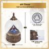 12 Zodiac Signs Capricorn Crystal Pyramid Globe with Garnet Healing Stones and Glitter, Pyramid for Positive Energy, Lucky, Handmade Zodiac Themed Gifts for Its Lovers, Birthday Gifts (Capricorn) view 3