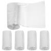 SEWACC Flat White Trash Bags 45X50 Inches Thickened Plastic Garbage Bags for Bathroom Kitchen Home Use 150Pcs (5 Rolls of 30 Bags) Sturdy Trash Can Liners view 1