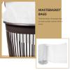 SEWACC Flat White Trash Bags 45X50 Inches Thickened Plastic Garbage Bags for Bathroom Kitchen Home Use 150Pcs (5 Rolls of 30 Bags) Sturdy Trash Can Liners view 3